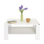 Hanah Home Mesa de Centro Blanca con Almacenamiento